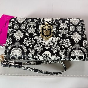 Betsey Johnson Skull Wristlet Wallet